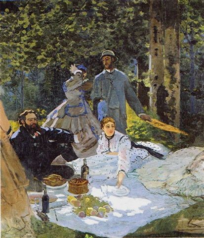 Monet - déjeuner sur l'herbe centre 1865 orsay.jpg